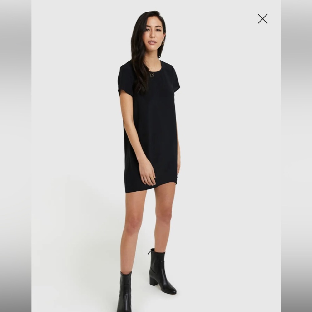 Quince Washable Stretch Silk Tee Dress
